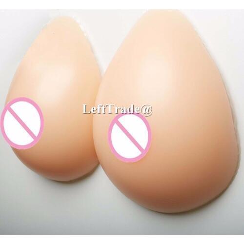1 pair 1200g nude skin tone realistic breast forms dd cup crossdresser boobs
