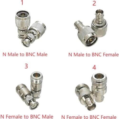 1pc Adapter N to BNC Male Plug & Female Jack RF Coaxial connector Straight