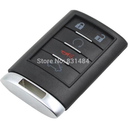 10pcs/lot 5 Buttons Replacement Smart Remote Key Case Entry Fob Key Shell For Cadillac
