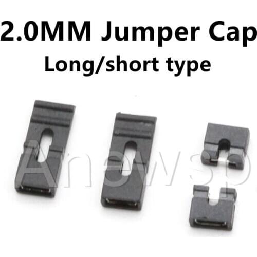 100PCS 2.0mm Pitch Jumper cap/short circuit cap spacing & Headers & Wire Housings Short / Long Type