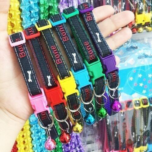 1000 pcs/lot New Fashion Nylon dog collars for small dogs Pet Cat Collar adjustable dog collar nylon