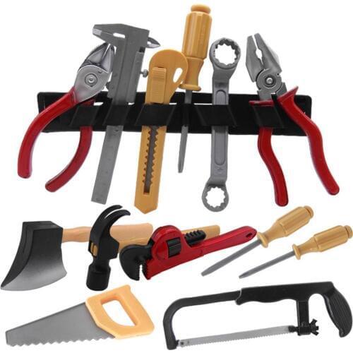14Pcs Simulation Wrench Pliers Saw Hammer Repair Tool Set DIY Kids Funny Puzzle Toys Pretend toy perfect gifts for birthday toys