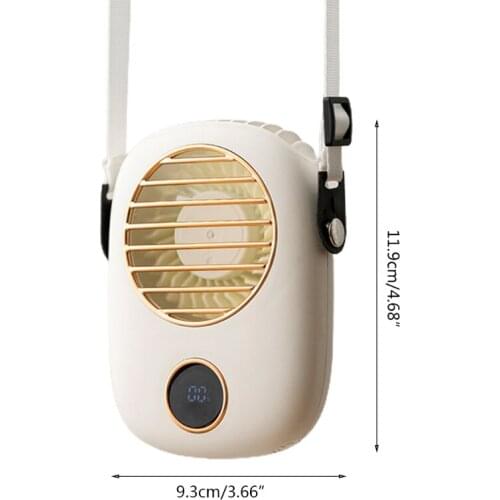 3-in-1 Handheld USB Fan Running Time 2.5-8 Hour Hanging Neck Fan Desktop Fan 2000mAh Battery 3 Speeds for Outdoor Sports