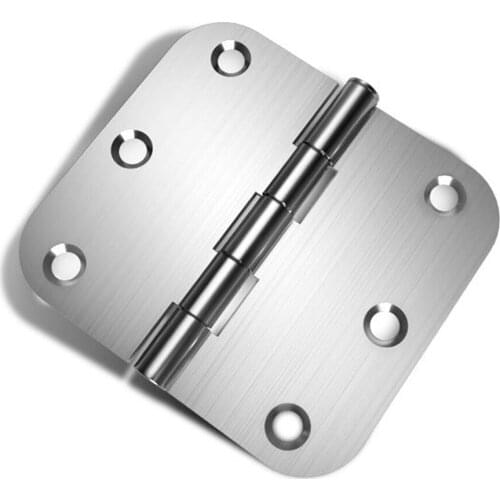 4 Pcs Stainless Steel Door Hinges Hardware Hinges Door Connector Drawer 6 Mounting Holes Furniture Bookcase Window Cabinet Home