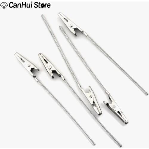 5/10pcs 120mm Length Non-insulated Electric Test Crocodile Clamp Metal Alligator Clips Silver Tone For Electric Testing Work