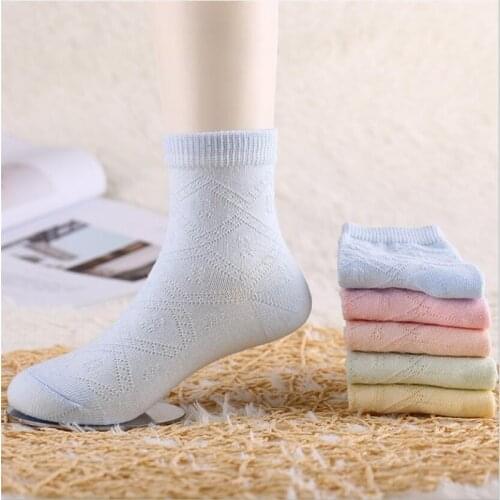 5Pair Children Socks Summer Boys Girls Socks Breathable Kids Socks For Baby Boy Girl Sport Style Suitable For 1-8Y