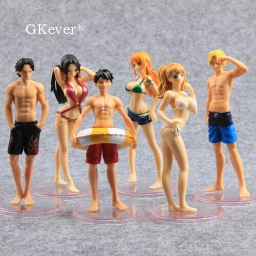 6 Pcs/set Anime One Piece Figures 12 CM Wholesale Luffy Shanks Enel Crocodile Buggy Moria PVC Action Figures Model Kids Gift