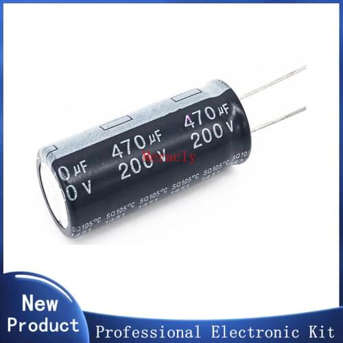 20pcs/lot 200v 470UF 200v 470UF aluminum electrolytic capacitor size 18*40 20
