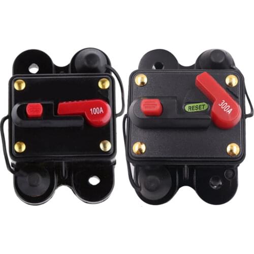 12V 24V Car Audio modification Stereo Amplifier Circuit Breaker Automatic Reset Fuse Holder Switch 30/60/80/100/120/150/200/300A