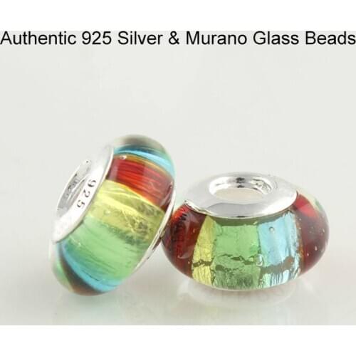 Fits For Pandora Charms Bracelets Original 100% 925 Sterling Silver Jewelry Murano Glass Beads Free Shipping