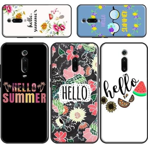 Hello Summer Flowers For Xiaomi Mi 11 Lite Case For Xiaomi Mi 11 Ultra 9 10 Lite 10T Pro POCO F3 M3 X3 Pro Case