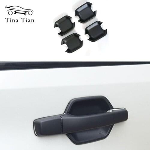 Black matt Door Bowl Handle Cover Fit For Mitsubishi Pajero 2007 2008 2009 2010 2011 2012 2013 2014 2015 2016 2017 2018 2019