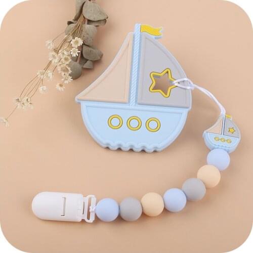 Food Grade Silicone Teether Toy Rattle Baby Gift and Natural Baby Binky Clip Dummy Baby Products