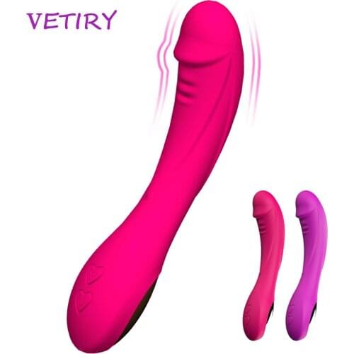 Dildo Vibrator for Woman Realistic Penis Vibrating Female Masturbator Soft Adult Sex Toys G-spot Massager Vibrator 12 Speed