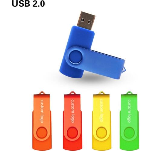 Over 10pcs Free Logo)Memory Stick Rotable USB 2.0 Flash Pen Drive 128MB 4GB 8GB 16GB 32GB Pendrive Engrave Gift for Photography