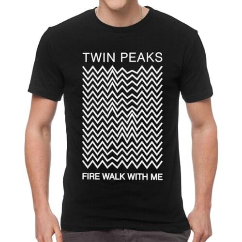 Cool Twin Peaks T-shirt Men Fashion T Shirt Short Sleeve 100% Cotton Fire Walk With Me David Lynch Tshirt Urban Tee Top