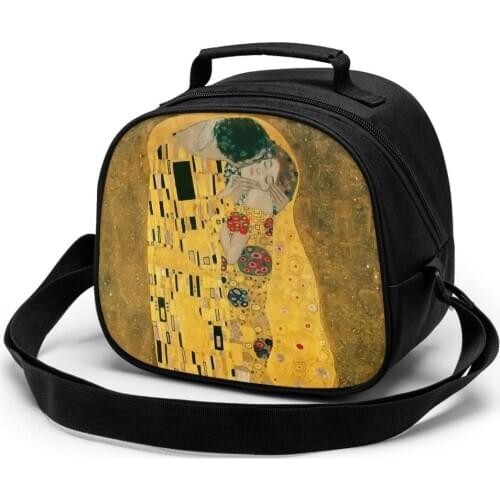 Gustav Klimt,The Kiss Lunch Bag Lunch Bag Student Portable Insulated Office Lunch Box Picnic Bags Thermal Food Tote Handbag