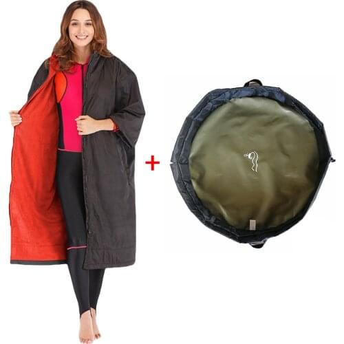 Wetsuit Changing Robe Swimming Dry Robe Hooded Bath Towels Surf Poncho Quick Dry Bathrobe Men Women Microfiber Large Beach Towel