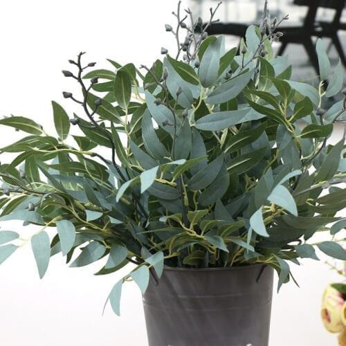 Artificial Leaves Bouquet Fake Willow Jungle Wedding Backdrop Decoration Christmas Faux Foliage Vine Party Home Decor Plant Xmas