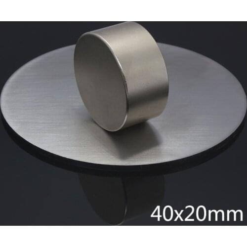 2Pcs 40x20 mm N35 Neodymium Magnet 40*20 Permanent Rare Earth Magnets Super Strong Powerful Round NdFeB Magnetic Magnets Disc