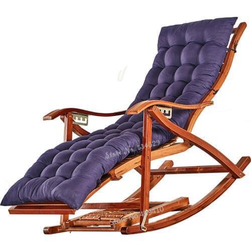 Recliner Rocking Chair Adult Folding Lunch Break Easy Living Room Napping Bed Home Balcony Leisure Old Bamboo