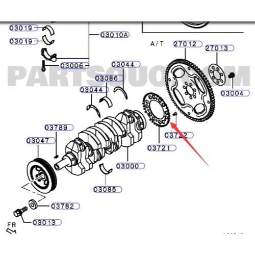 Flywheel mounting plate (large 18 holes of crankshaft tooth washer) for Mitsubish i LANCER OEM: 1865A004