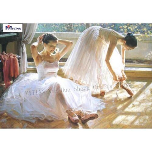 MYTIAN DIY Diamond Embroidery Dancing Girls 5D Diamond Painting Mosaic Cross Stitch Kits Ballet Girls Mosaic Needlework Crafts
