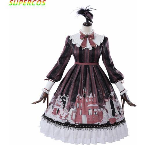 New Arrivals! High Quality Snow Girl 3D Cartoon Artistic Printing Retro Palace Style Princess Lolita OP Dress