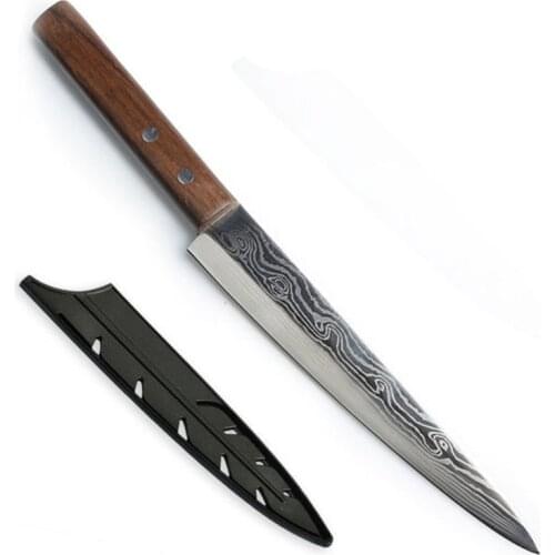 Salmon Sashimi Damascus Knife Multifunctional Stainless Steel Slicing Knife Japanese Sushi Knife Cooking KnifeTwosun Chef Knife