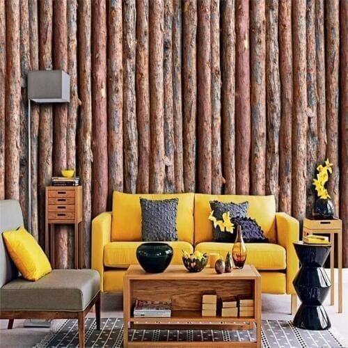 Custom 3d wallpaper tree stump background wall high-grade waterproof material