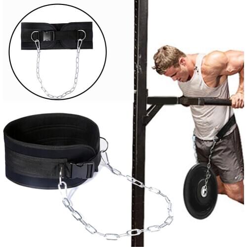 Weight Lifting Belt With Chain Adjustable Gym Pull Up Waist Strength Training Fitness Equipment For Bodybuilding Load Waist Belt