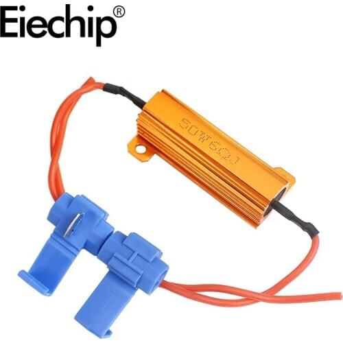 Wirewound Resistor LED Decoder Car Load Resistor 50W 6 ohm 8 ohm 10 ohm,for Car LED Reverse Brake Turn Signal Light Fast Flash