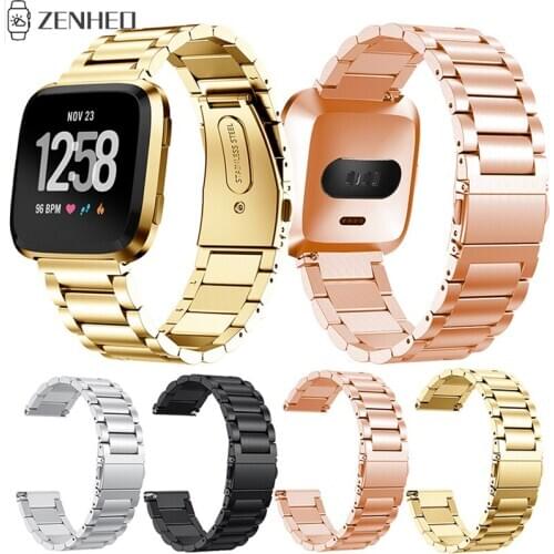 Stainless Steel Watchband For Fitbit Versa Replacement Bracelet Strap For Fitbit Versa Smart Watch Band Accessories