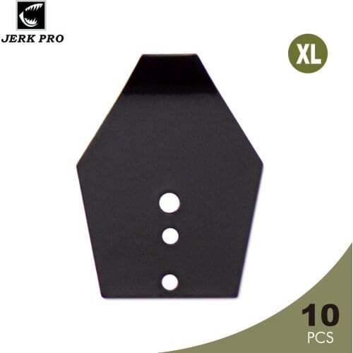 JERK PRO 10PCS Size XL Black Shakee Blades Make Swim Jig Dancer Fishing Lures Parts Tackle Craft Accessories