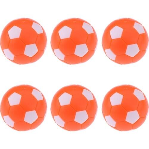 MagiDeal Hot Sale 6Pcs Plastic 36mm Plastic Indoor Table Soccer Ball Replacement Football Durable Table Game Accessory 2 Colors