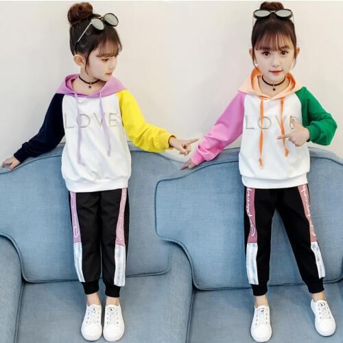Girls Clothes Girls 2021 Fall Outfits Children Tracksuit Kids Clothing Set Sweatshirts + Pants 2Pcs Sportswear 4 to 13 Years