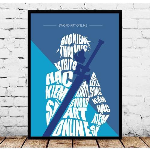 Sword Art Online Japanese Anime Posters Silk Art Painting Wall Art No Frame