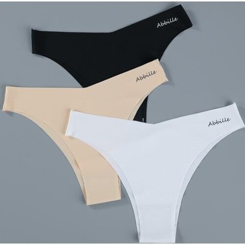 Women Seamless Panties Ice Silk Low Waist Underwear For Female Womens Panties Set G String Underpant Lingerie Thongs T Back New