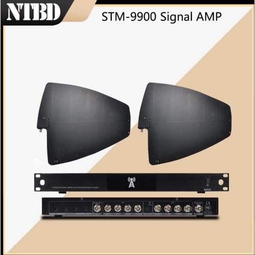 NTBD Stage Performance Wireless Microphone Signal Antenna Amplifier Enhances 1000 Meters Can Simultaneously Use 4 Sets of Mic