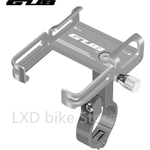 GUB P20 10 Aluminum Bike Phone Holder Bicycle Phone Mount Holder Stand Anti Slip Motorcycle Handlebar Clip for 3.5" to7.5" Phone