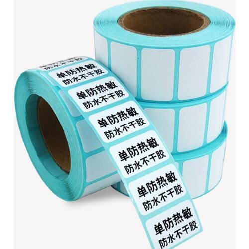 20 rolls/lot 25mm x 10mm x1000 Direct Thermal Labels sticker waterproof zebra label (20000 stickers)