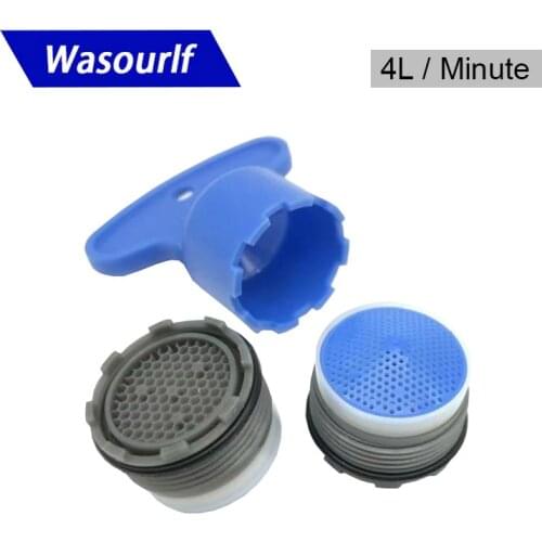 WASOURLF 2PCS 4L M18.5 Male Thread Water Saving Tap Aerator Faucet Bubble Kitchen Basin Faucet Accessories Bathroom Wholesale