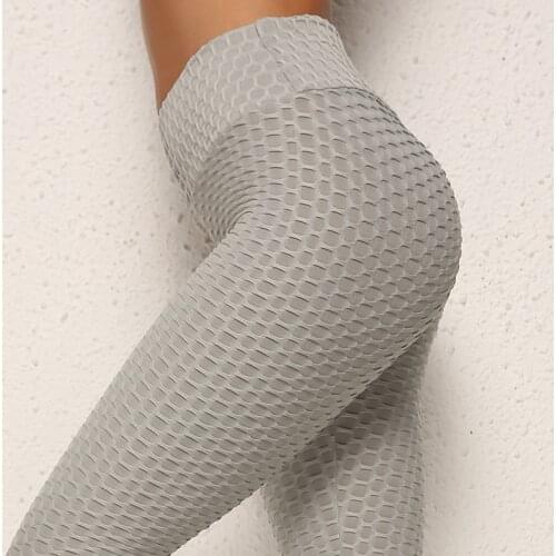 Jacquard High Waist Breathable Yoga Pants Hip-up Sports Fitness PUSH-UP Tight Leggings Pineapple Tight Bubble Pant Womens Pants