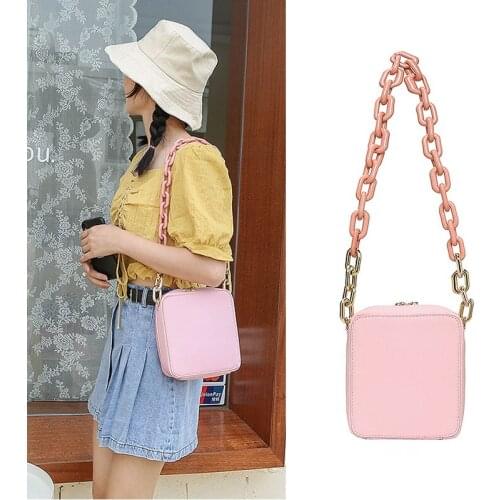 Women Bag New PU Flap Chains Lady Solid Zipper Shoulder Bags Pures and Bags Crossbody For Teenage Girls Small Fresh Bag