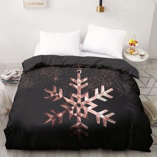 1Pcs Black Series Geometric Snowflake Duvet Cover 240x220 King Size Printed NO Pillowcases and NO Sheets Home Textiles Comforter