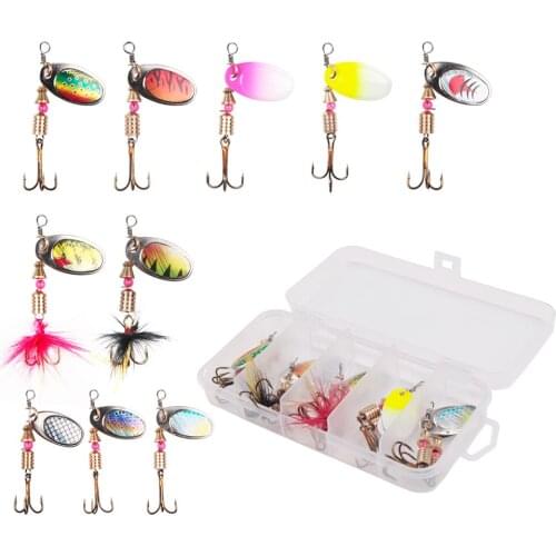 10pcs/ Box Metal Fishing Spoon Lures Spinner Bait 2.5-4g Fishing Wobbler Metal Baits Spinnerbait Isca Artificial Swimbait Tackle