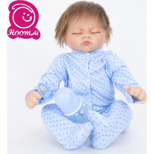 18" Lifelike Reborn Babies Dolls Cloth Body Lovely Now Realistic Bebe Reborn Baby Doll With Closed Eyes Kid Birthday Gifts 45CM