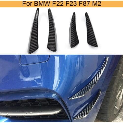 2 Series Front Lip Splitters Fins Trims for BMW F22 F23 F87 M2 M235 M Sport Convertible Standard 2 Door 2014-2016 Front Splitter