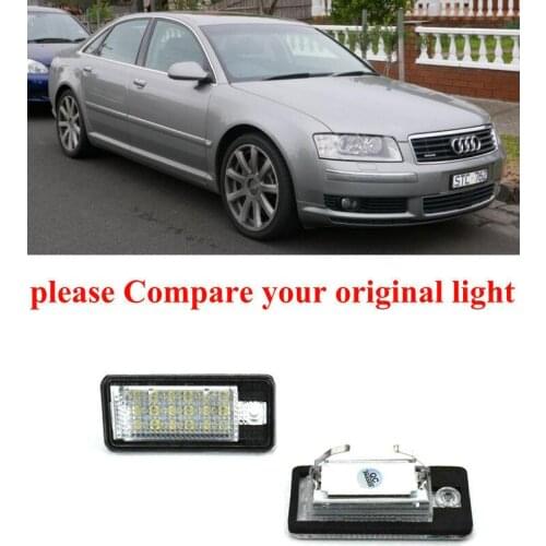 Car Accessories Special Car License Plate Lamp For audi a8 s8 d3 2003-2007 car products canbus error free