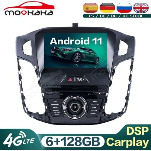 For Ford Focus 2012-2014 Android 11 6G+128GB Car Multimedia Player Auto Radio GPS Navigation Audio Stereo Head Unit Carplay DSP